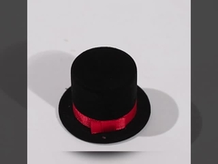 customizable hign end personalized Magic Hat velvet black jewelry ring box for holidays