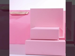 Eco Friendly Paper Magnetic jewelry Box Packaging custom Cardboard pink Jewelry Box